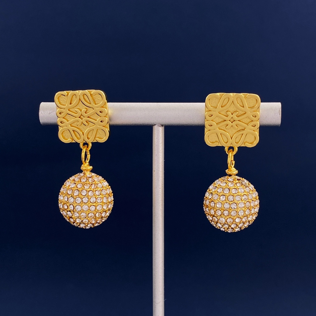 LWE019 Loewi Anagram drop earring - ccjewelryacc