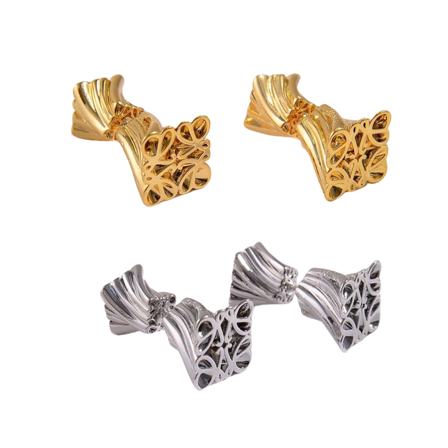 LWE054 Loewi twisty Anagram earring - ccjewelryacc