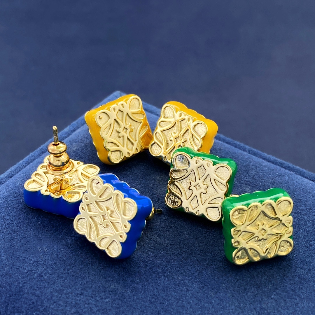 LWE006 Loewi Anagram stud earring - ccjewelryacc