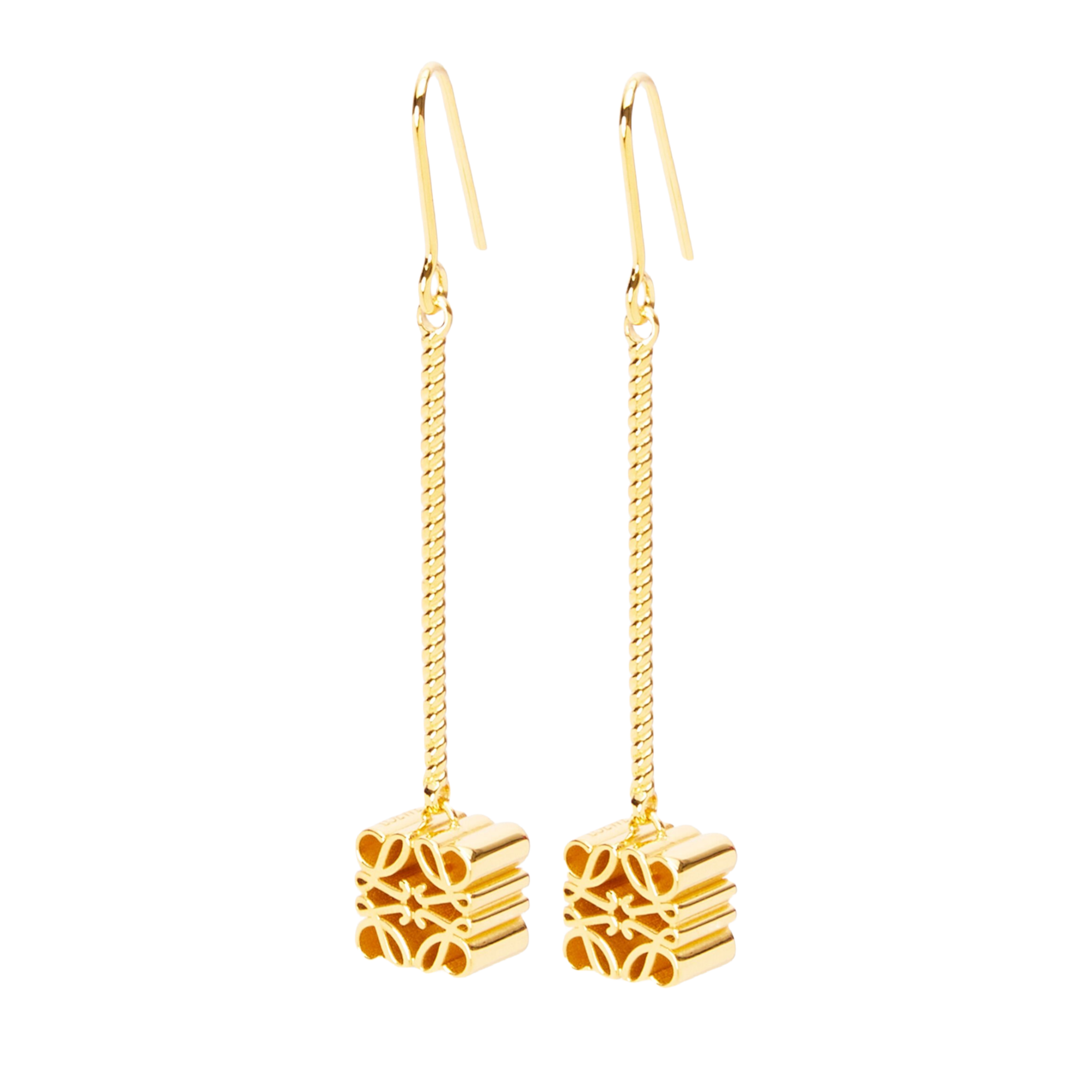 LWE023 LOEWI Anagram gold-plated drop earrings - ccjewelryacc