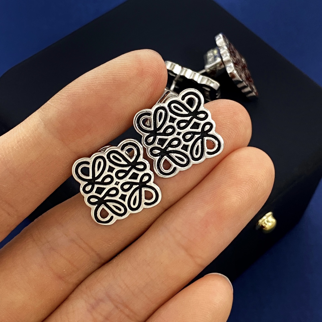 LWE055 Loewi Anagram logo Stud earring - ccjewelryacc