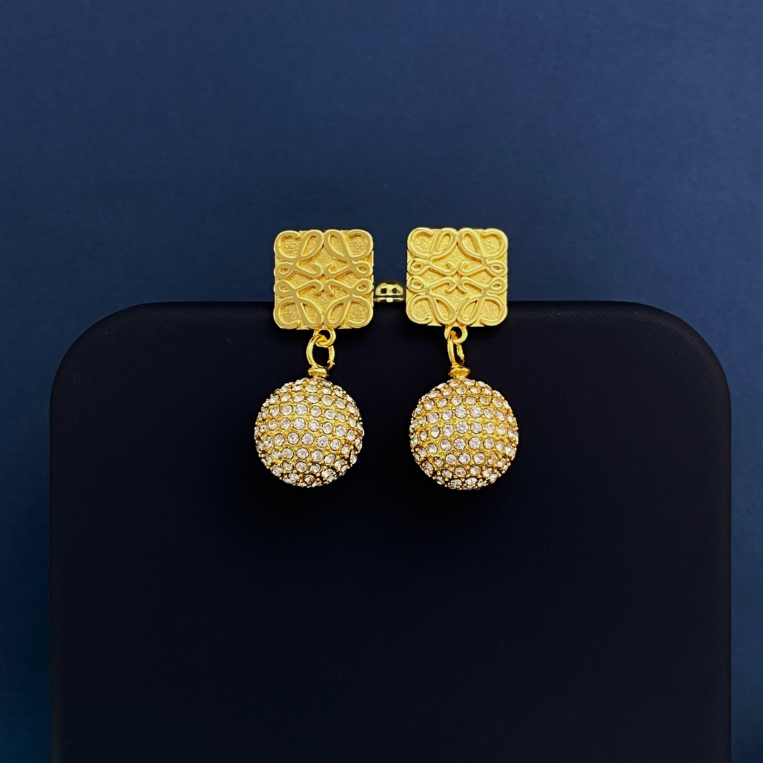 LWE019 Loewi Anagram drop earring - ccjewelryacc