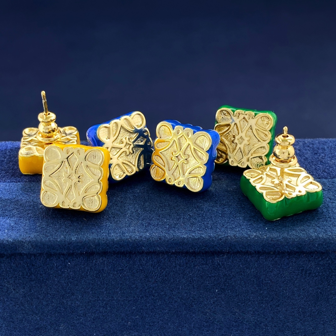 LWE006 Loewi Anagram stud earring - ccjewelryacc