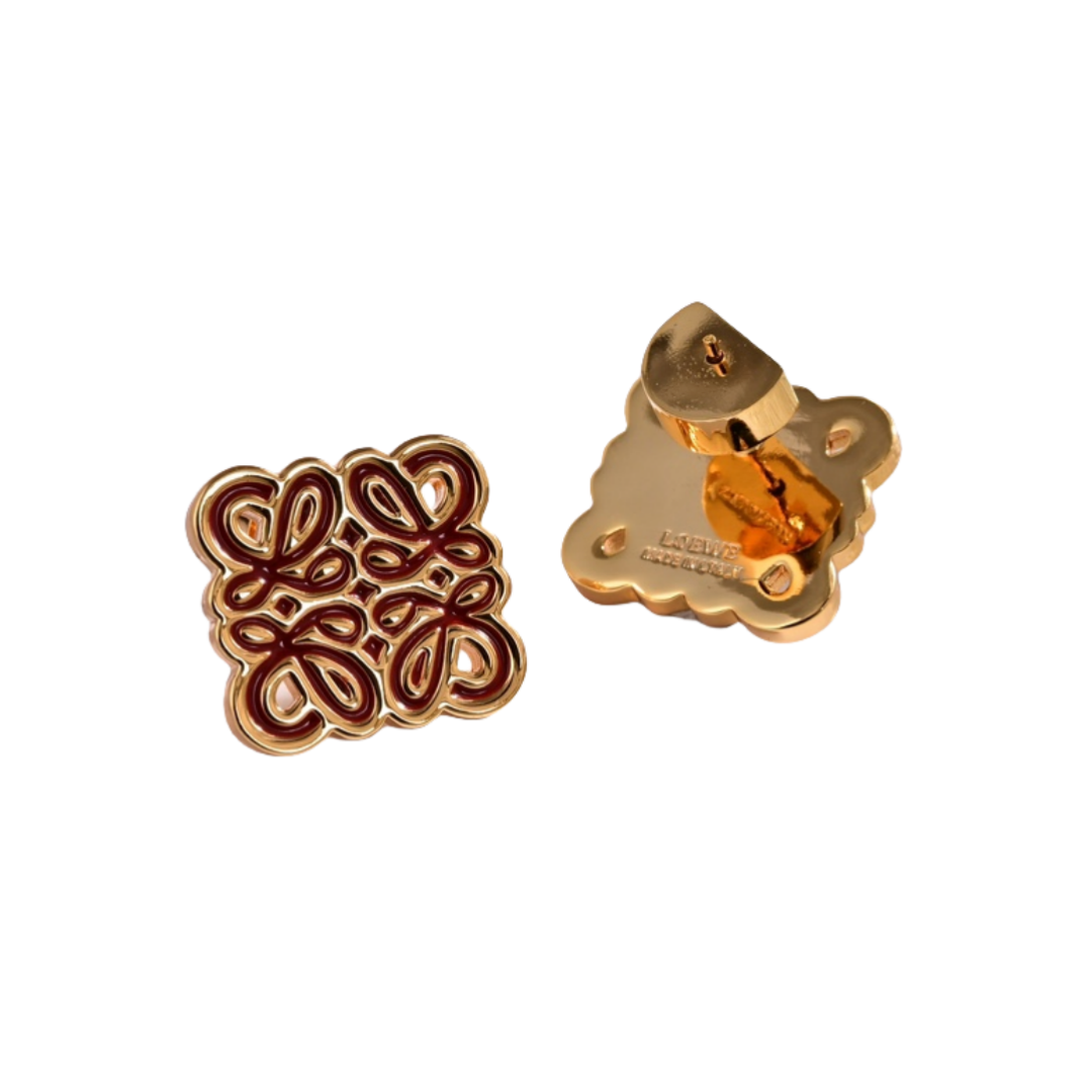 LWE055 Loewi Anagram logo Stud earring - ccjewelryacc