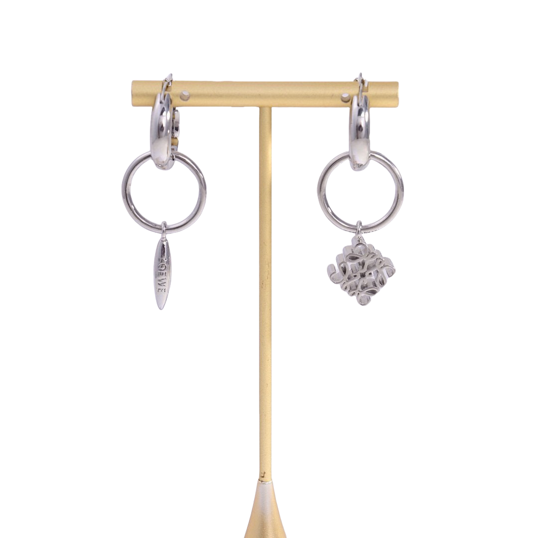 LWE047 Loewi Anagram earring in metal - ccjewelryacc
