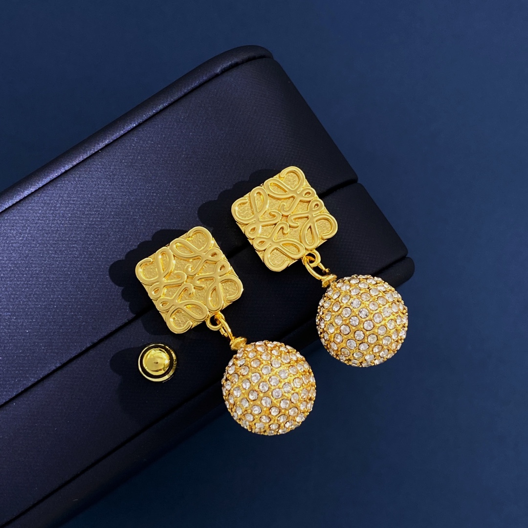 LWE019 Loewi Anagram drop earring - ccjewelryacc