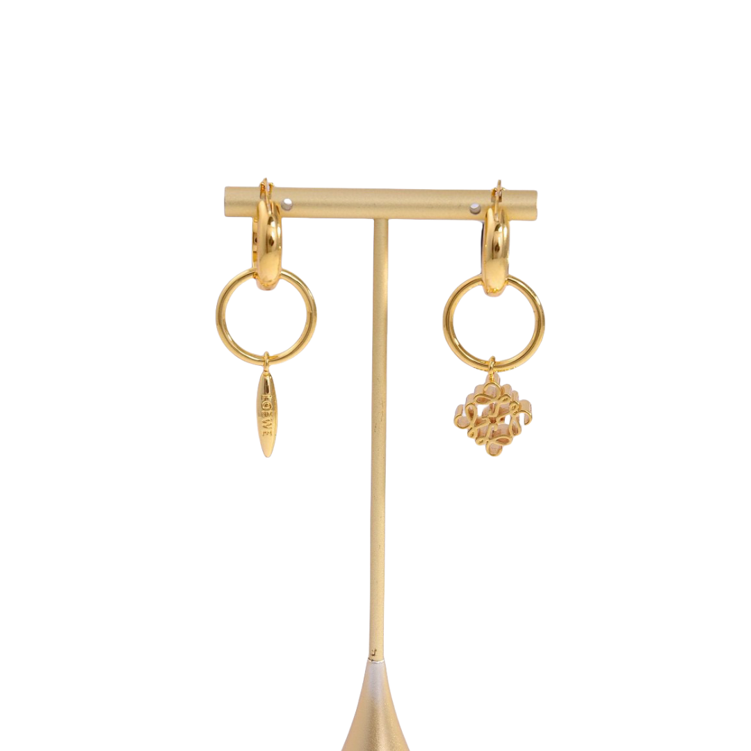 LWE047 Loewi Anagram earring in metal - ccjewelryacc