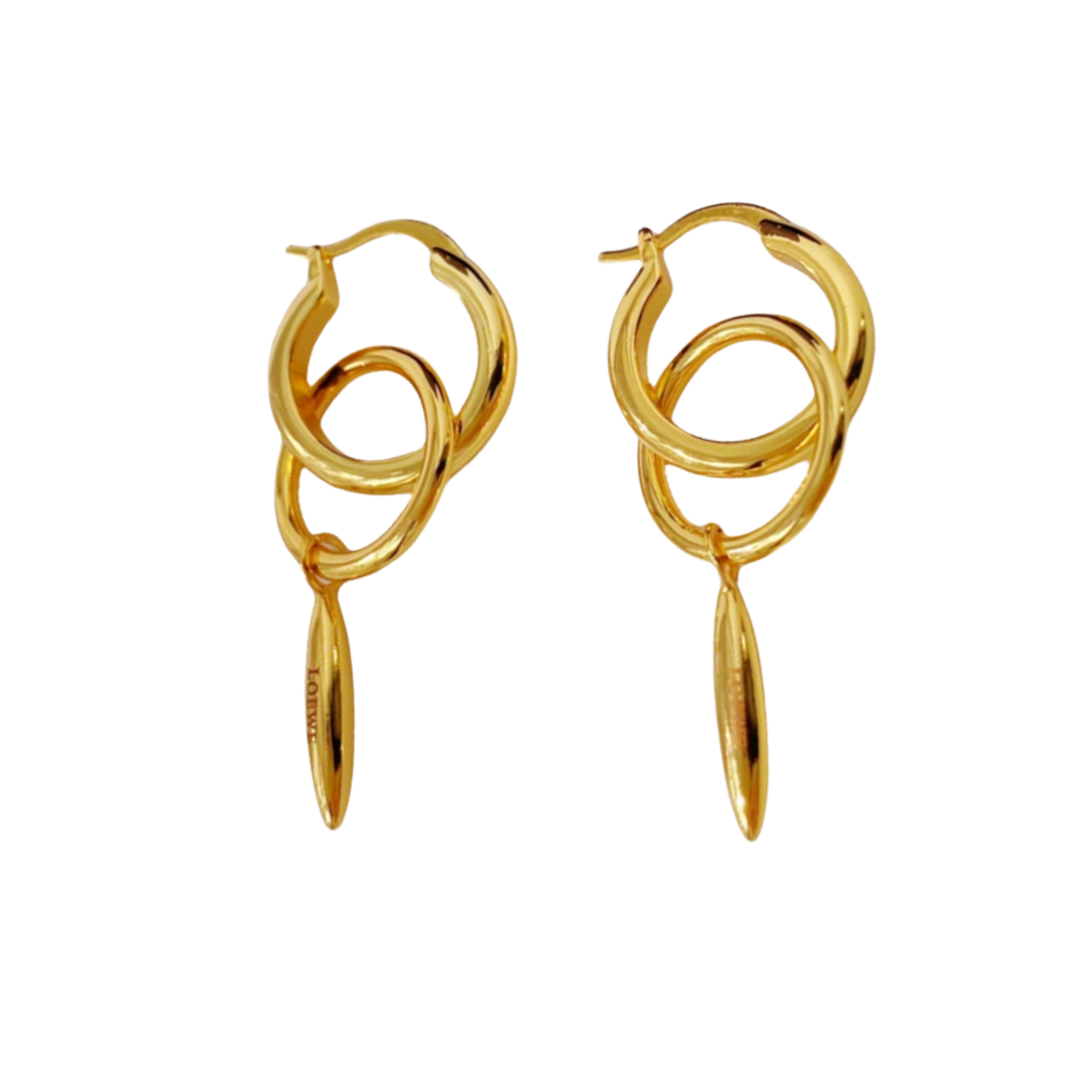 LWE035 Loewi Anagram drop earring - ccjewelryacc