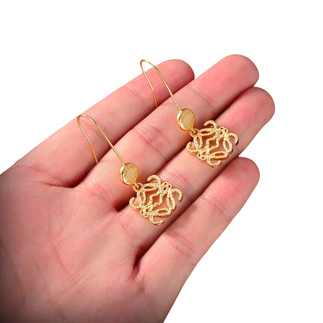 LWE004 Loewi Anagram drop earring - ccjewelryacc