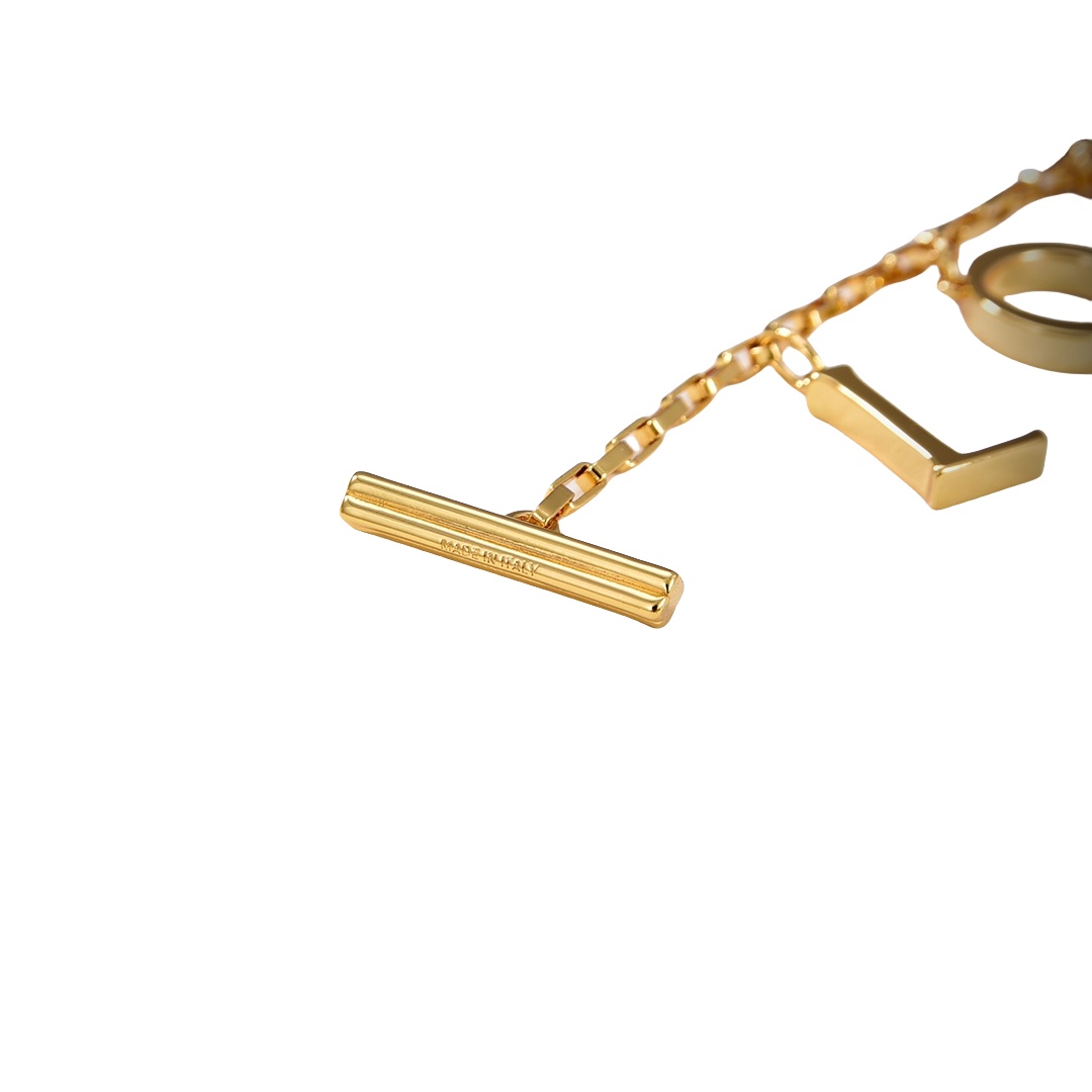 LWS006 Loewi letter charm bracelet chain - ccjewelryacc