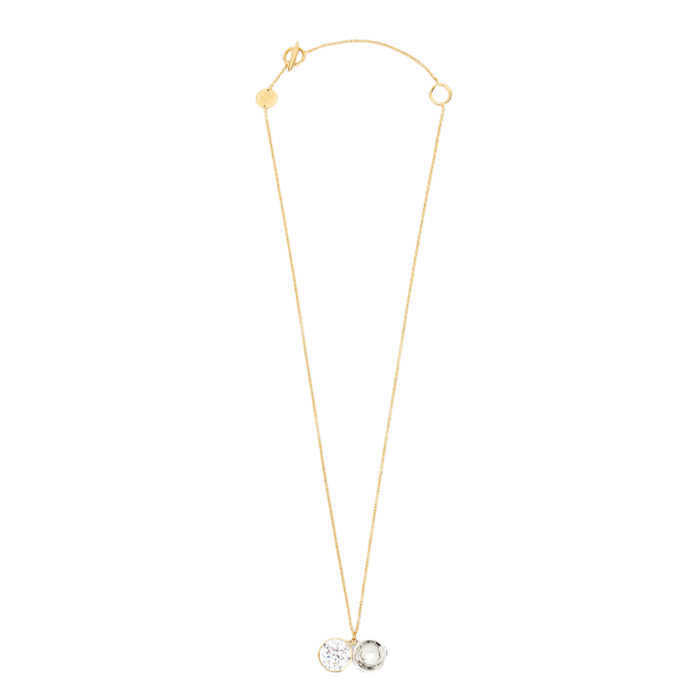 LWN004 Loewi Sphere pendant in crystal and metal - ccjewelryacc