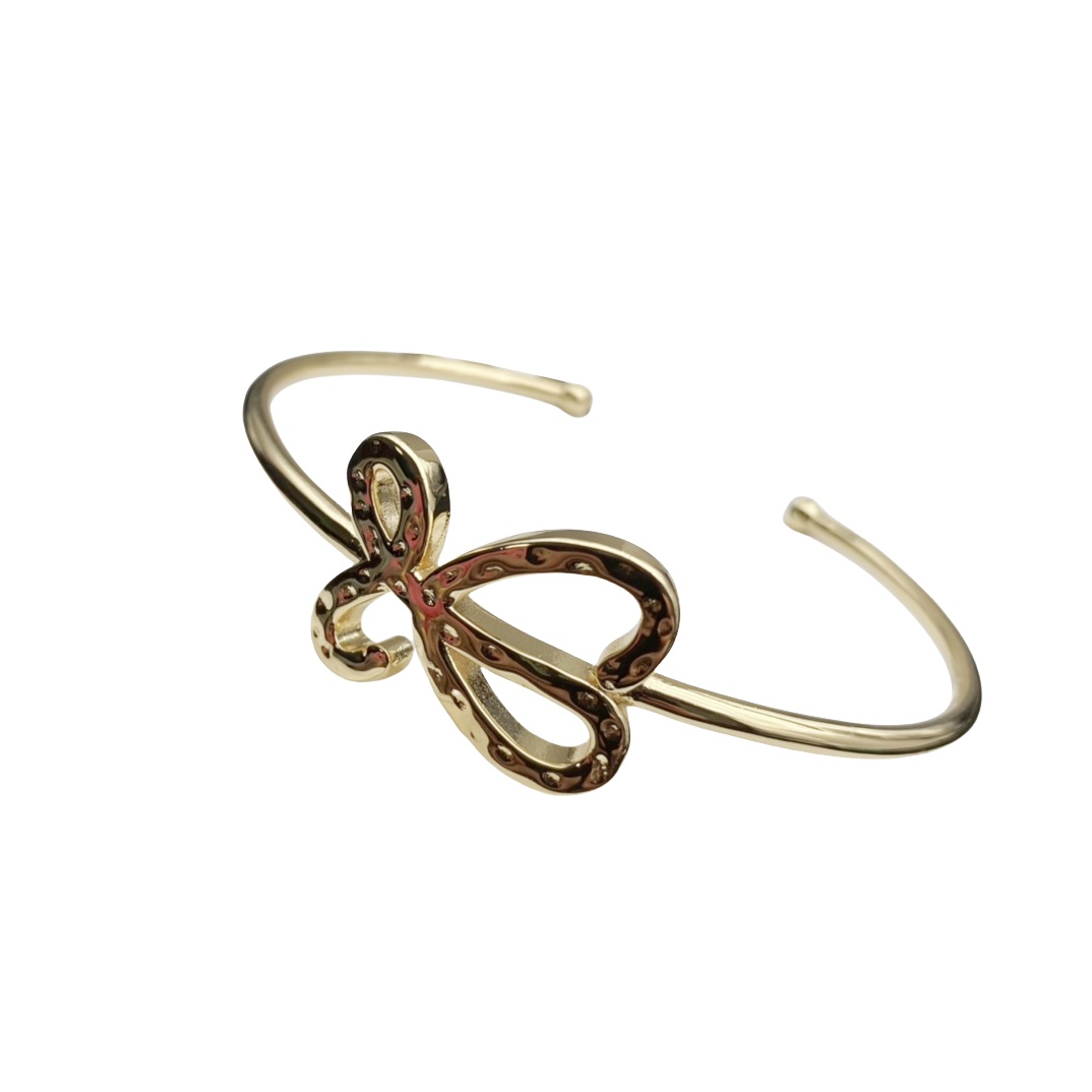 LWS008 Loewi anagram L logo bracelet cuff - ccjewelryacc