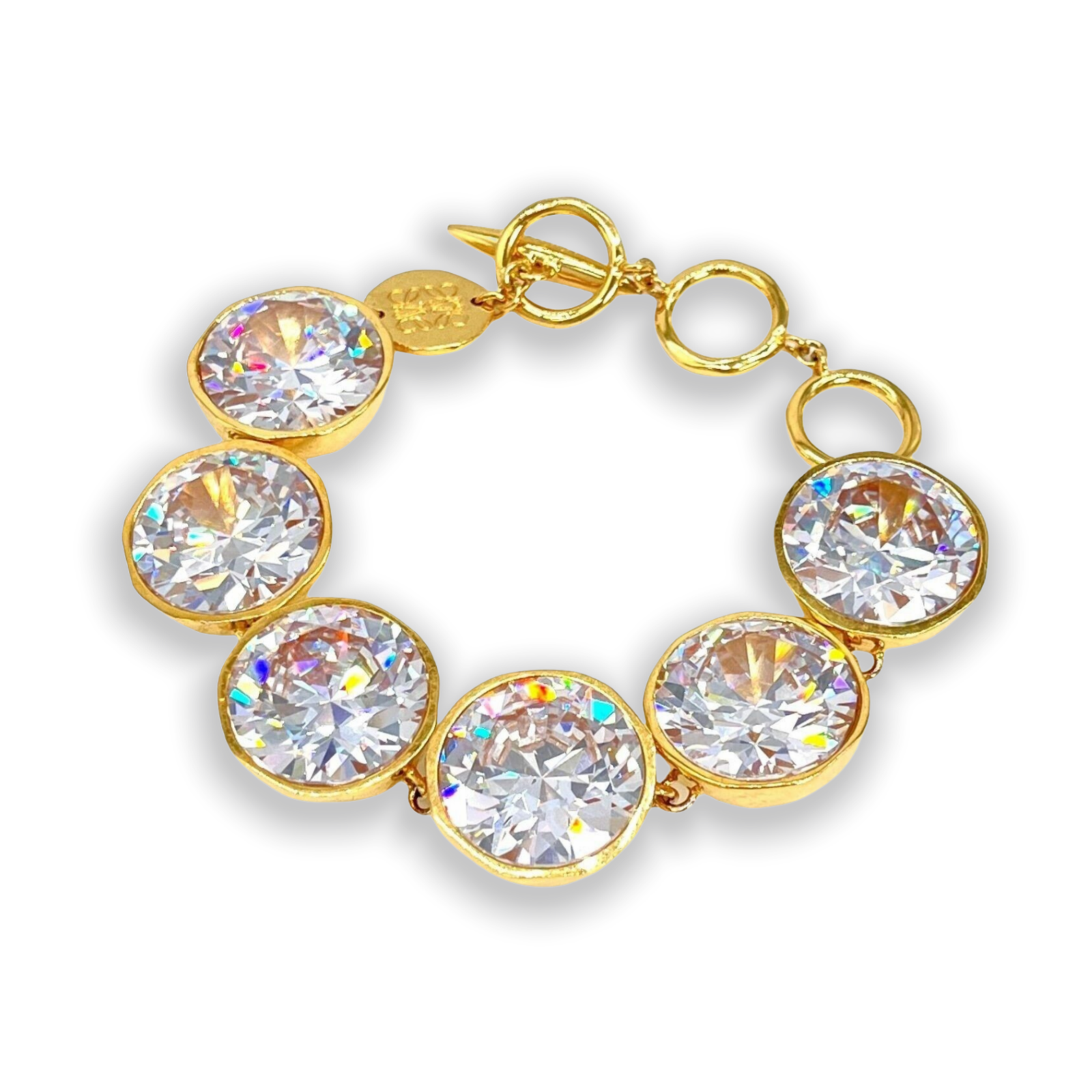 LWS007 Loewi crystal metal bracelet Gold color metal zircon - ccjewelryacc