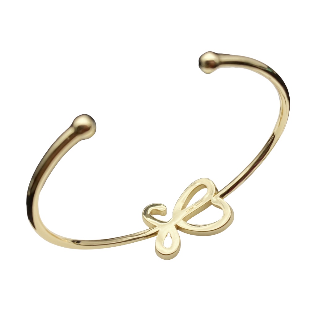 LWS008 Loewi anagram L logo bracelet cuff - ccjewelryacc