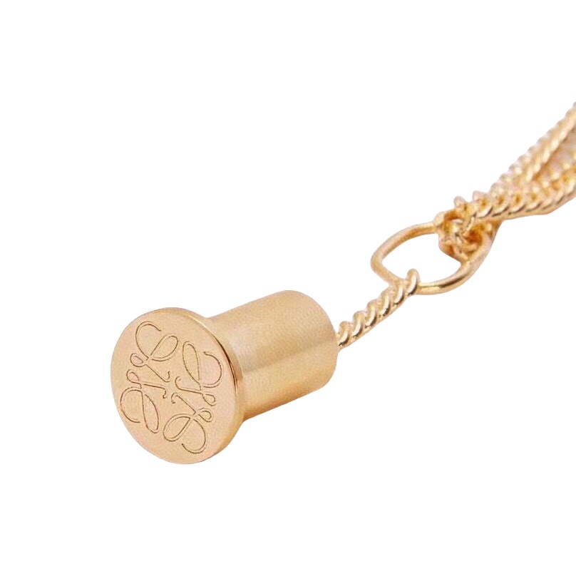 LWN008 Loewi Pave Anagram pendant necklace in metal - ccjewelryacc