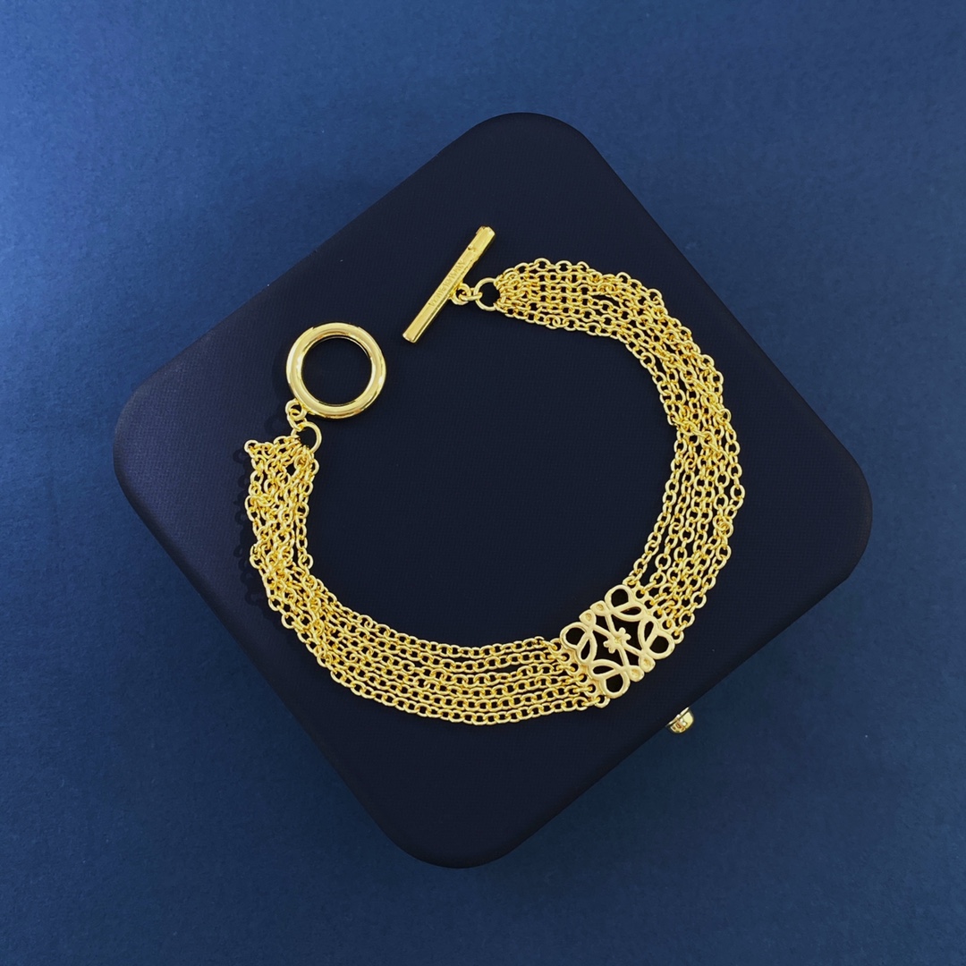 LWS012 Pave Anagram bracelet link-chain in Metal - ccjewelryacc