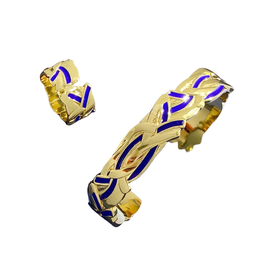 LWS010 Loewi metal bracelet cuff  and ring - ccjewelryacc