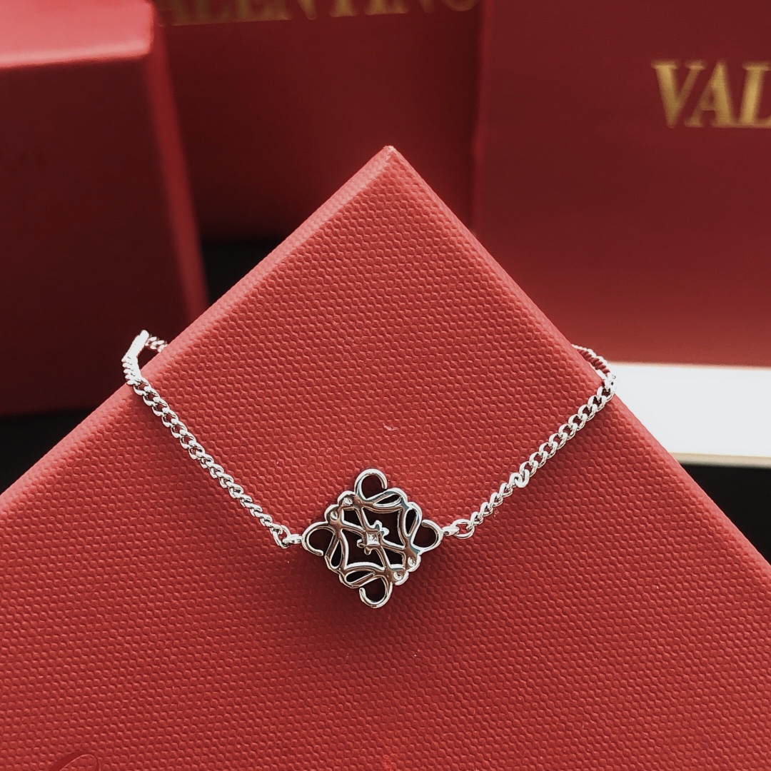 LWS004 Loewi single anagram chain-link bracelet - ccjewelryacc