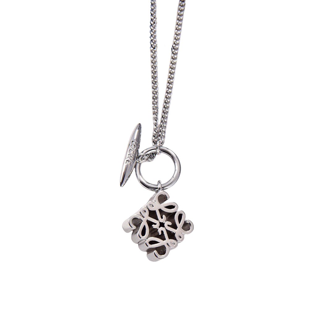 LWN003 Loewi Pave Anagram necklace in metal - ccjewelryacc