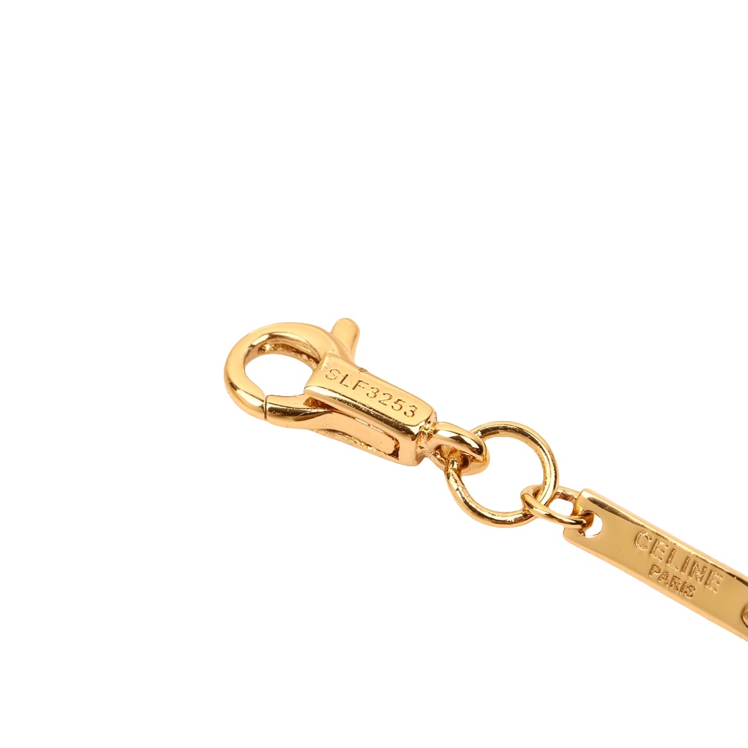 CLS002 Metal gold finish heart charms bracelet - ccjewelryacc