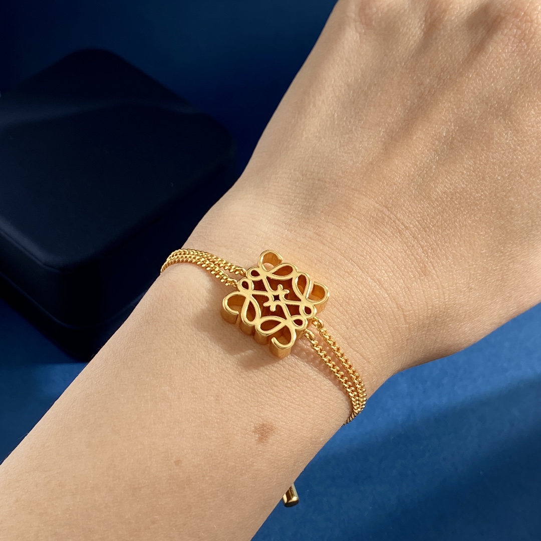 LWS003 Loewi  anagram chain-link bracelet - ccjewelryacc