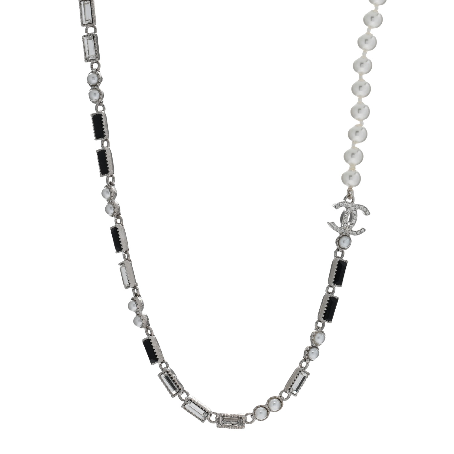 CCN003 23K CC Choker Necklace Silver Black - ccjewelryacc