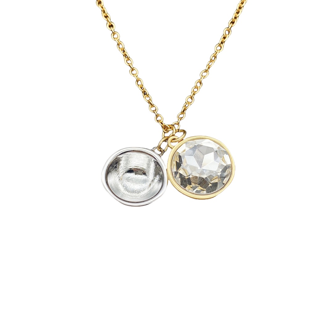 LWN004 Loewi Sphere pendant in crystal and metal - ccjewelryacc