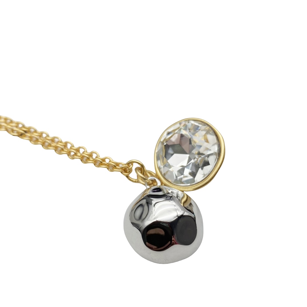 LWN004 Loewi Sphere pendant in crystal and metal - ccjewelryacc