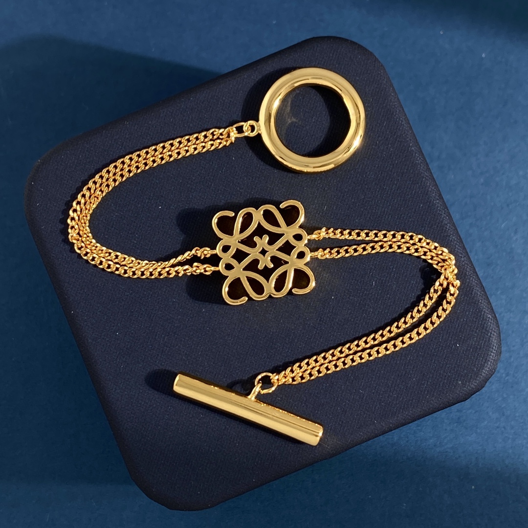 LWS003 Loewi  anagram chain-link bracelet - ccjewelryacc