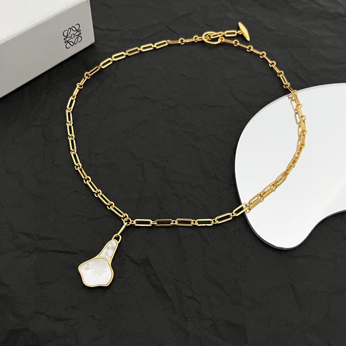 LWN014 Loewi mother of pearl pendant necklace - ccfashionjewelry