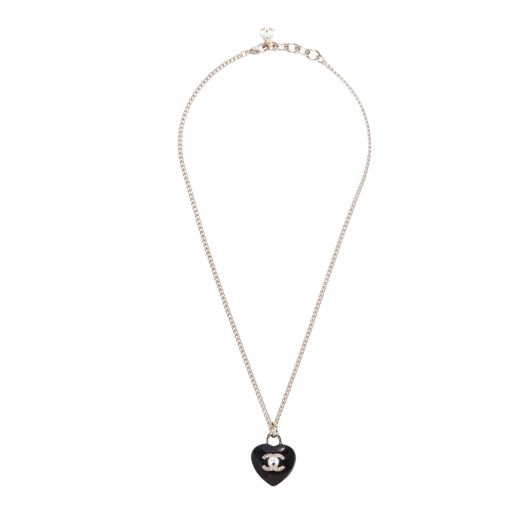 CCN006 CC Black Heart Necklace - ccjewelryacc
