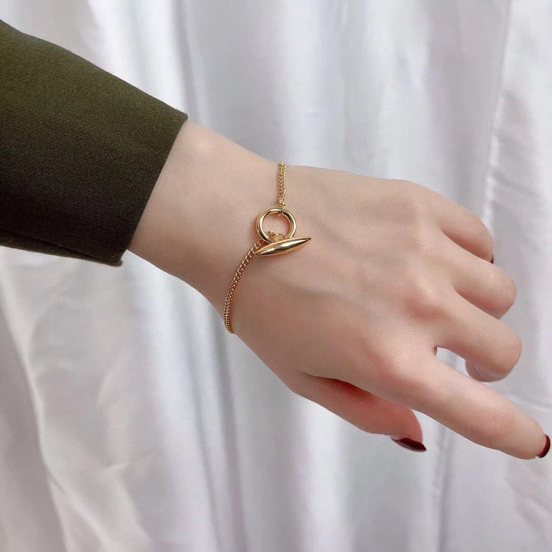 LWS004 Loewi single anagram chain-link bracelet - ccjewelryacc