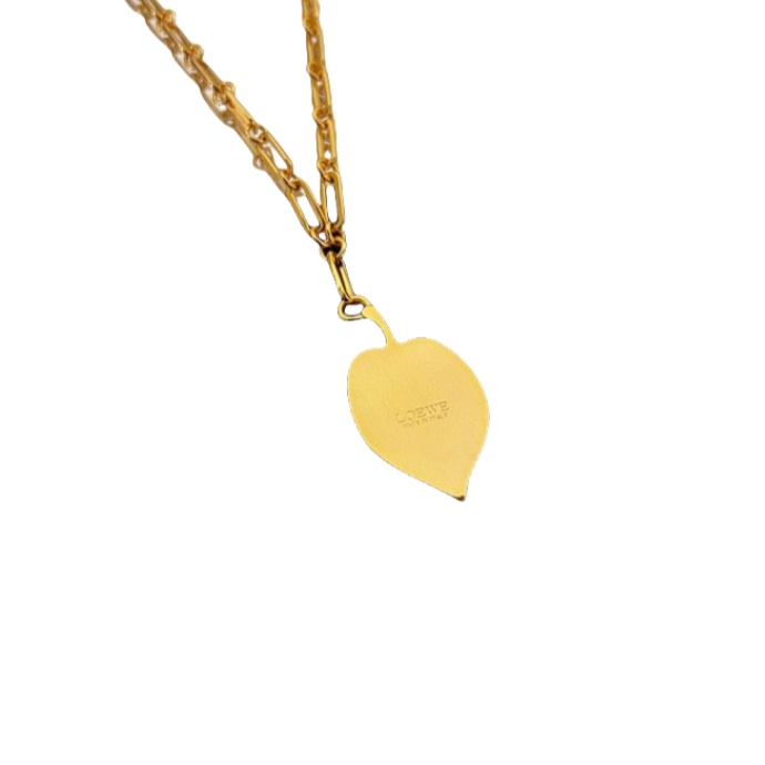 LWN012 Loewi Black mother of pearl pendant necklace - ccjewelryacc