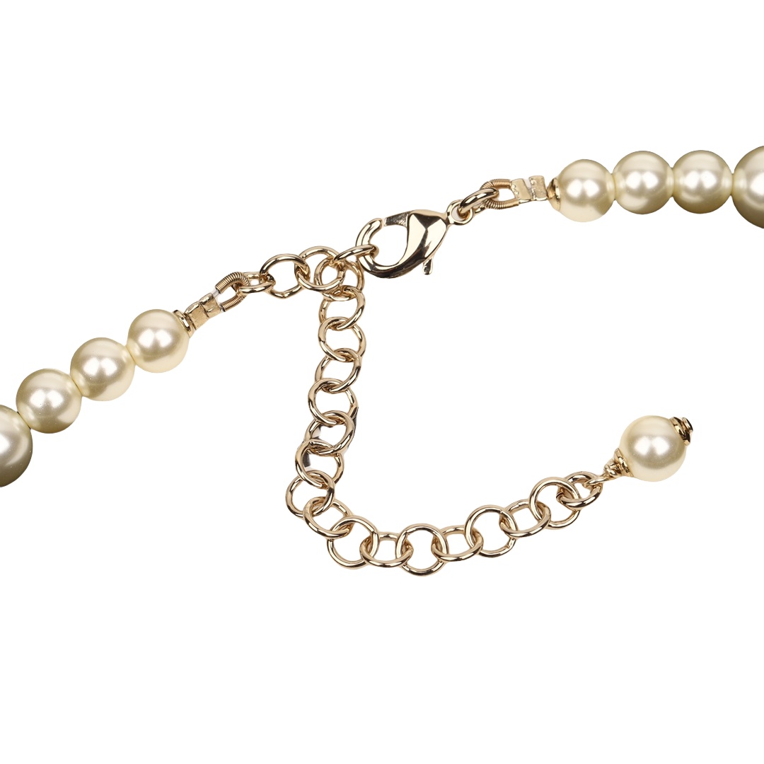 CCN005 23S Pearls Pentastar charms CC logo choker Necklace - ccjewelryacc