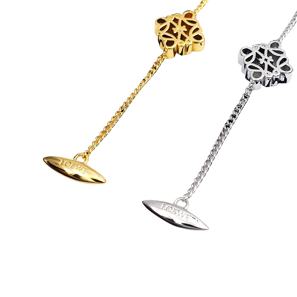 LWS005 Loewi three anagram charms chain-link bracelet - ccjewelryacc