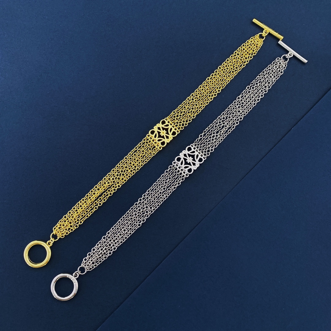 LWS012 Pave Anagram bracelet link-chain in Metal - ccjewelryacc