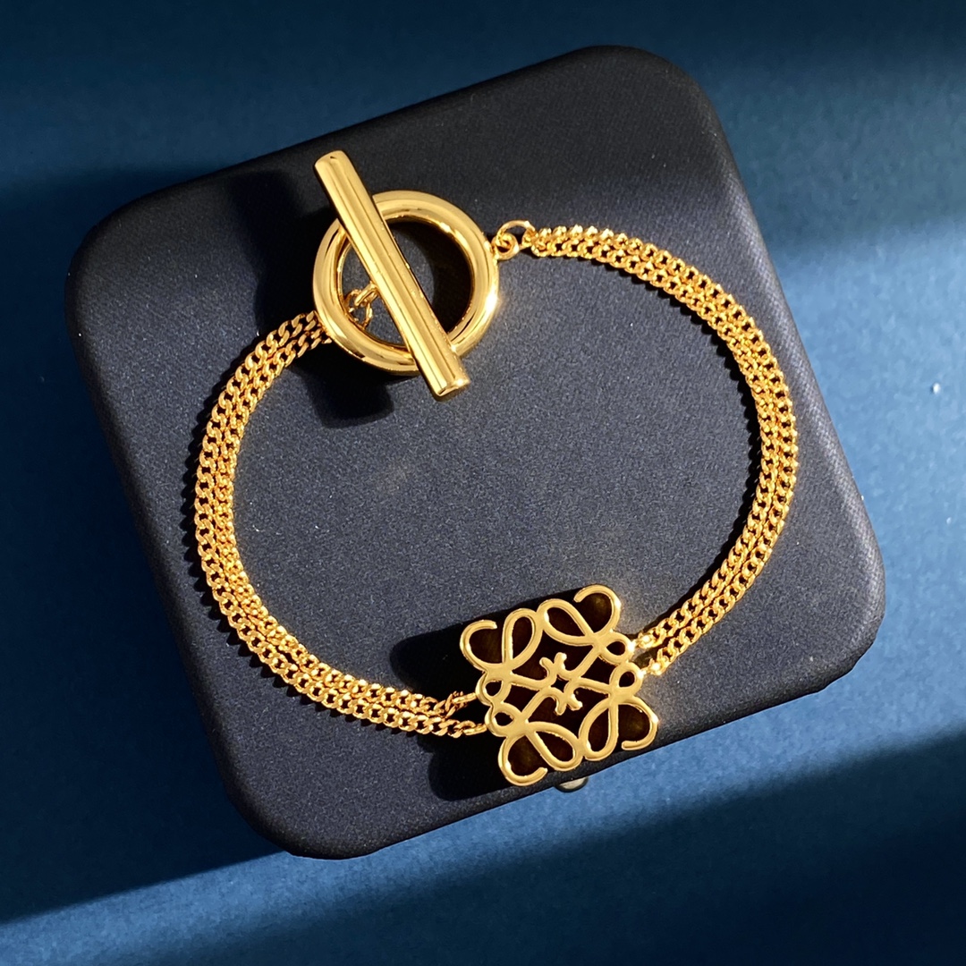 LWS003 Loewi  anagram chain-link bracelet - ccjewelryacc