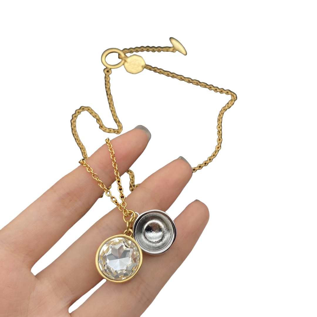 LWN004 Loewi Sphere pendant in crystal and metal - ccjewelryacc