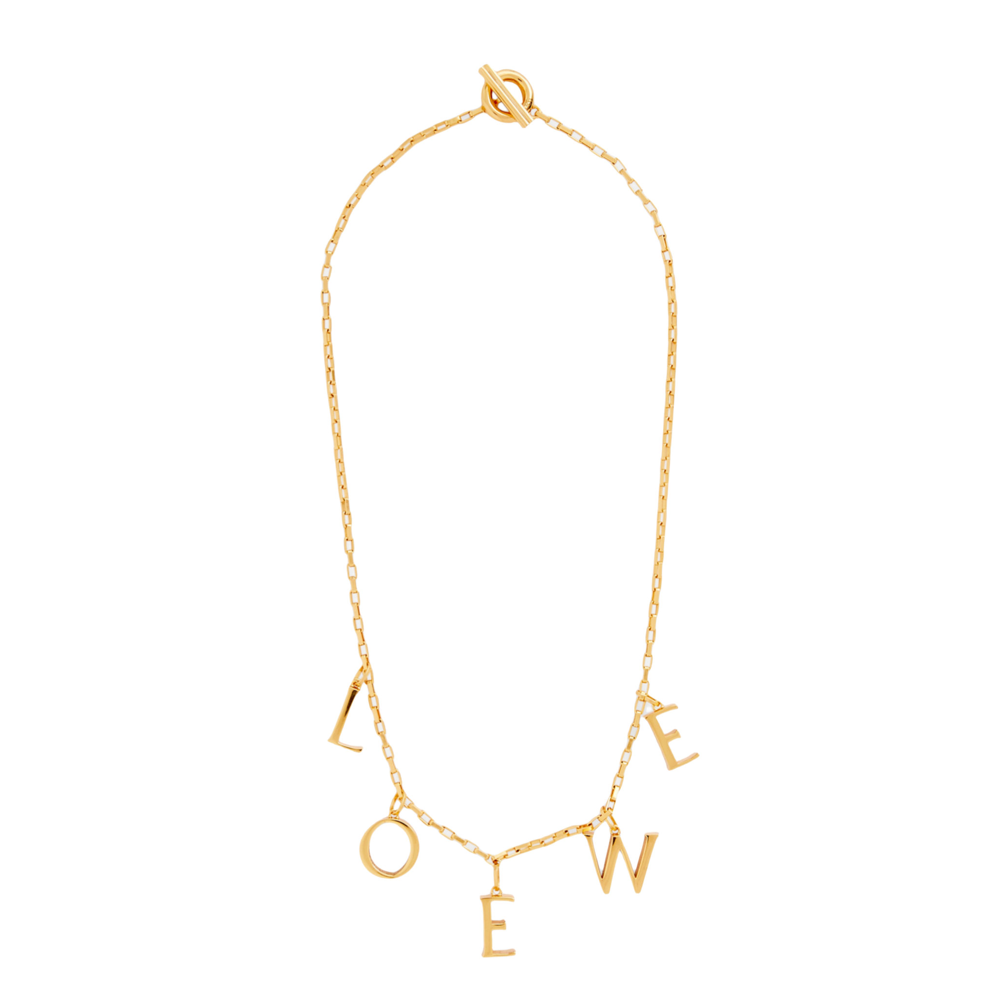 LWN005 Loewi Anagram Letter charms Necklace - ccjewelryacc