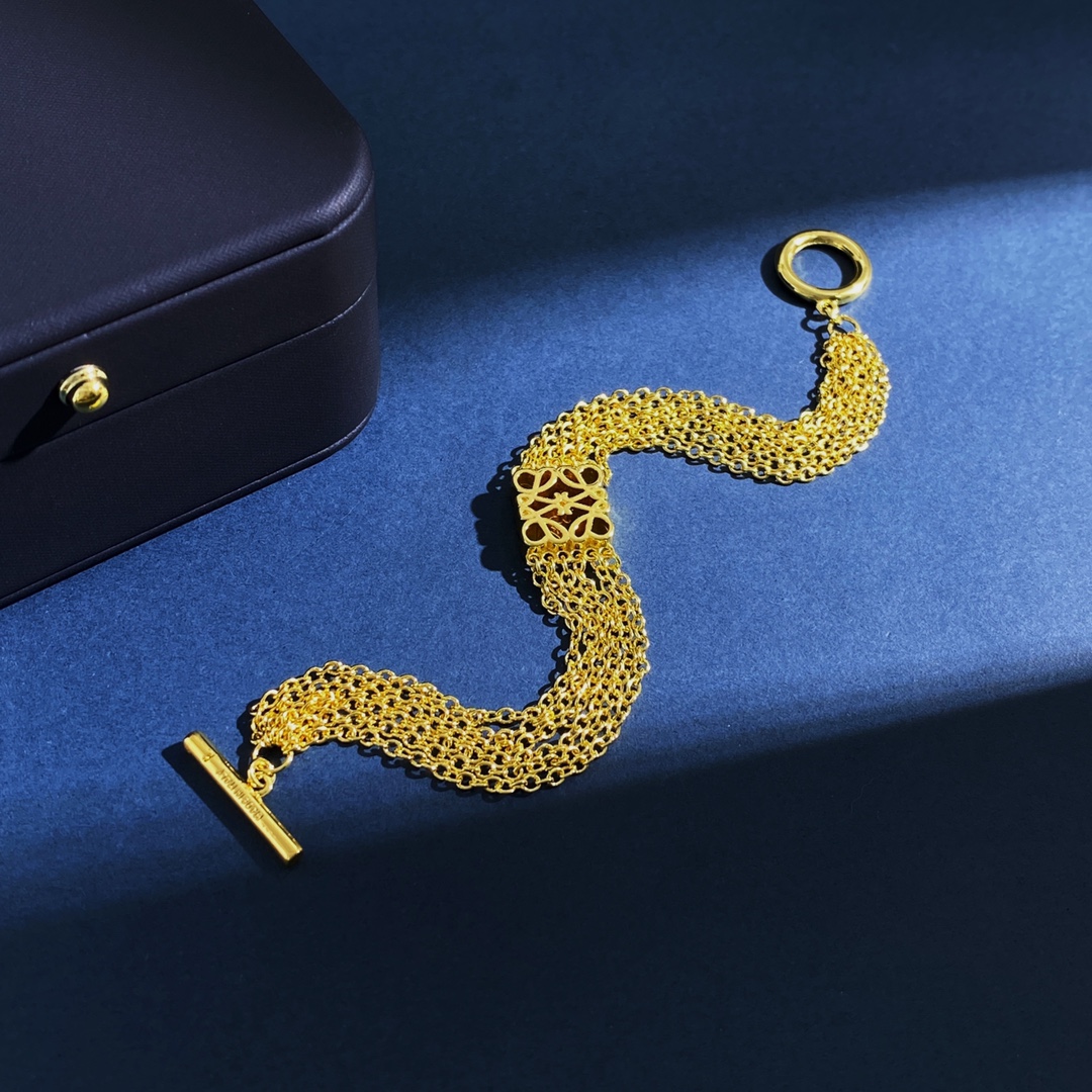 LWS012 Pave Anagram bracelet link-chain in Metal - ccjewelryacc