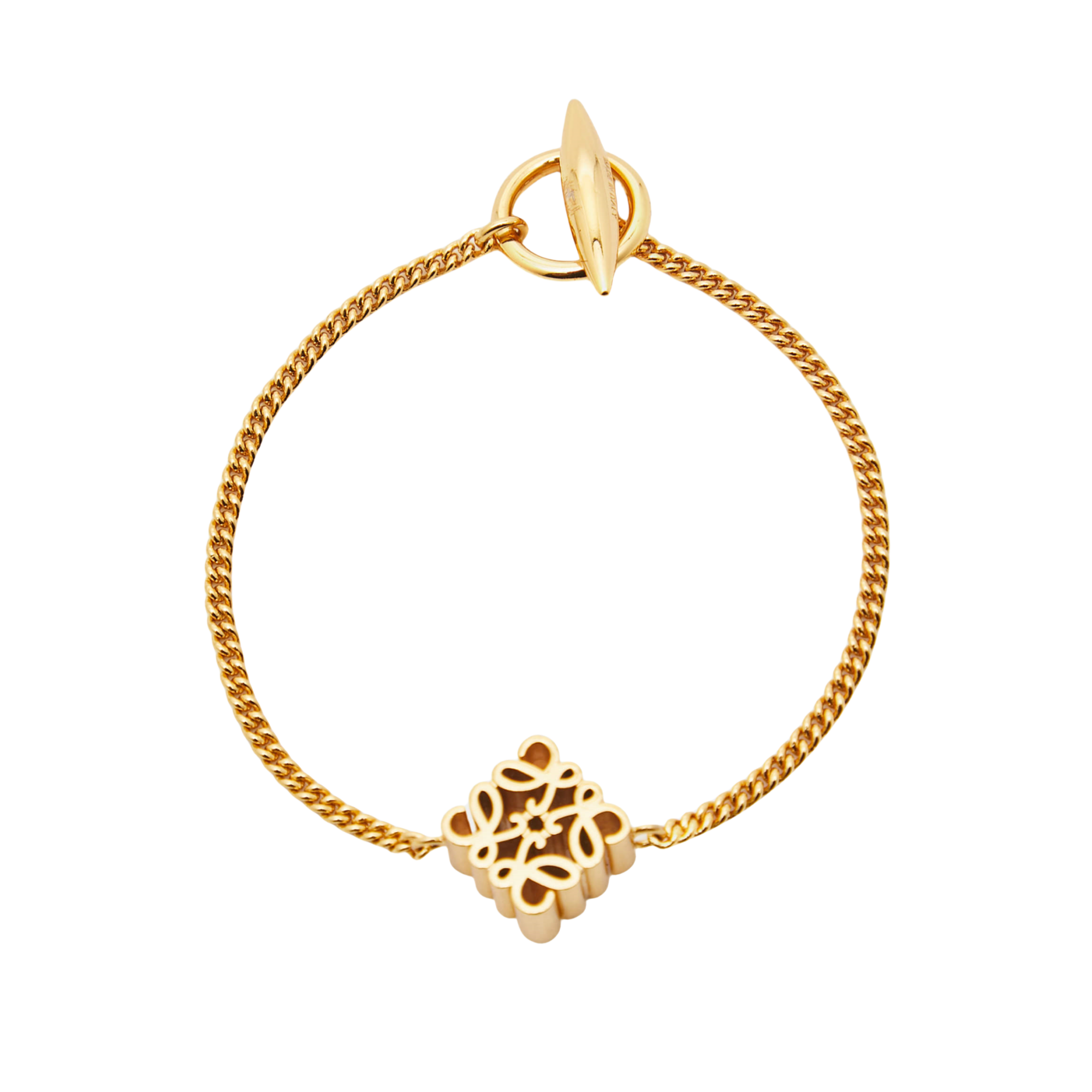 LWS004 Loewi single anagram chain-link bracelet - ccjewelryacc