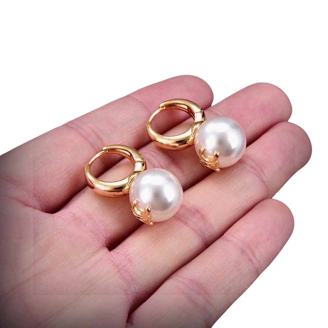CLE033 Triomphe Pearl earrings - ccjewelryacc