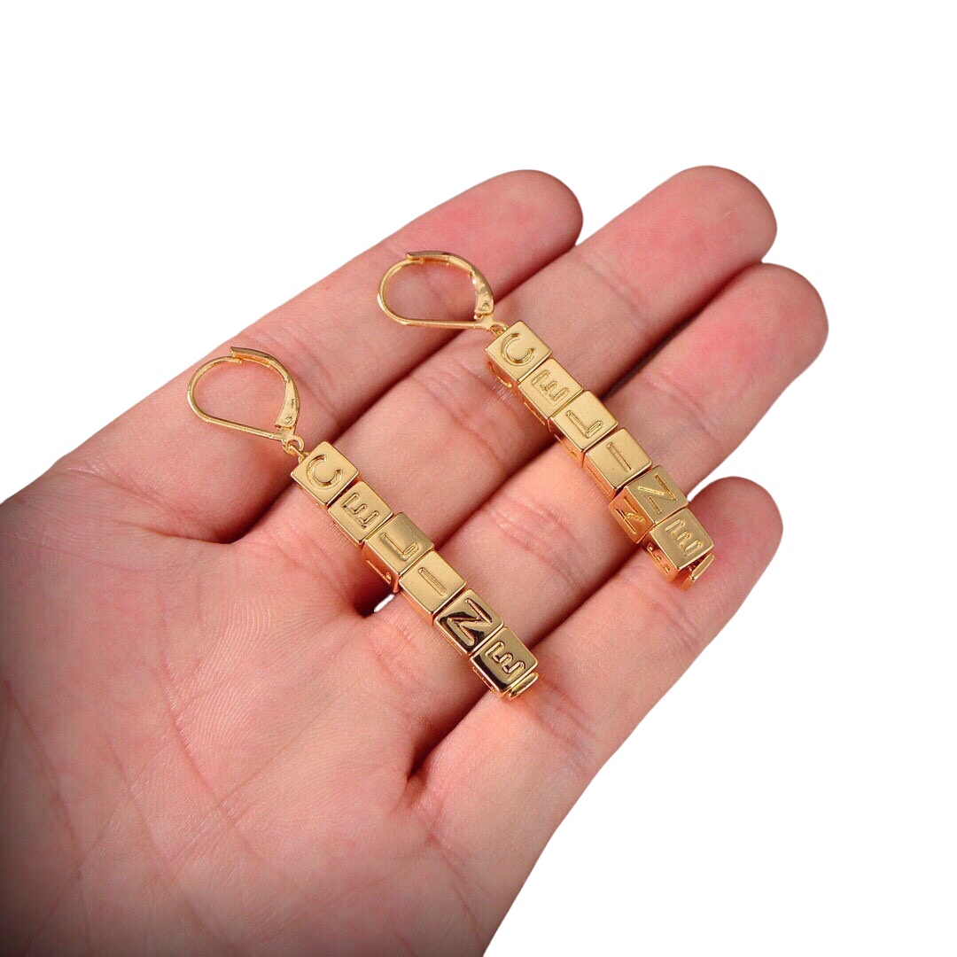 CLE002 Ciline PRECLOUS letter drop earring - ccjewelryacc