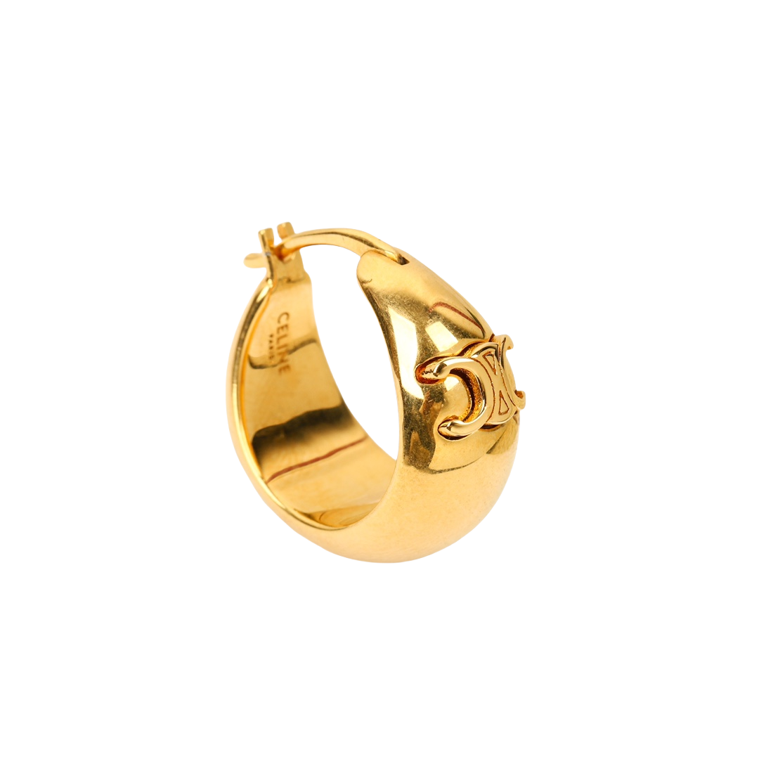 CLE008 Triomphe metal hoop earrings - ccjewelryacc