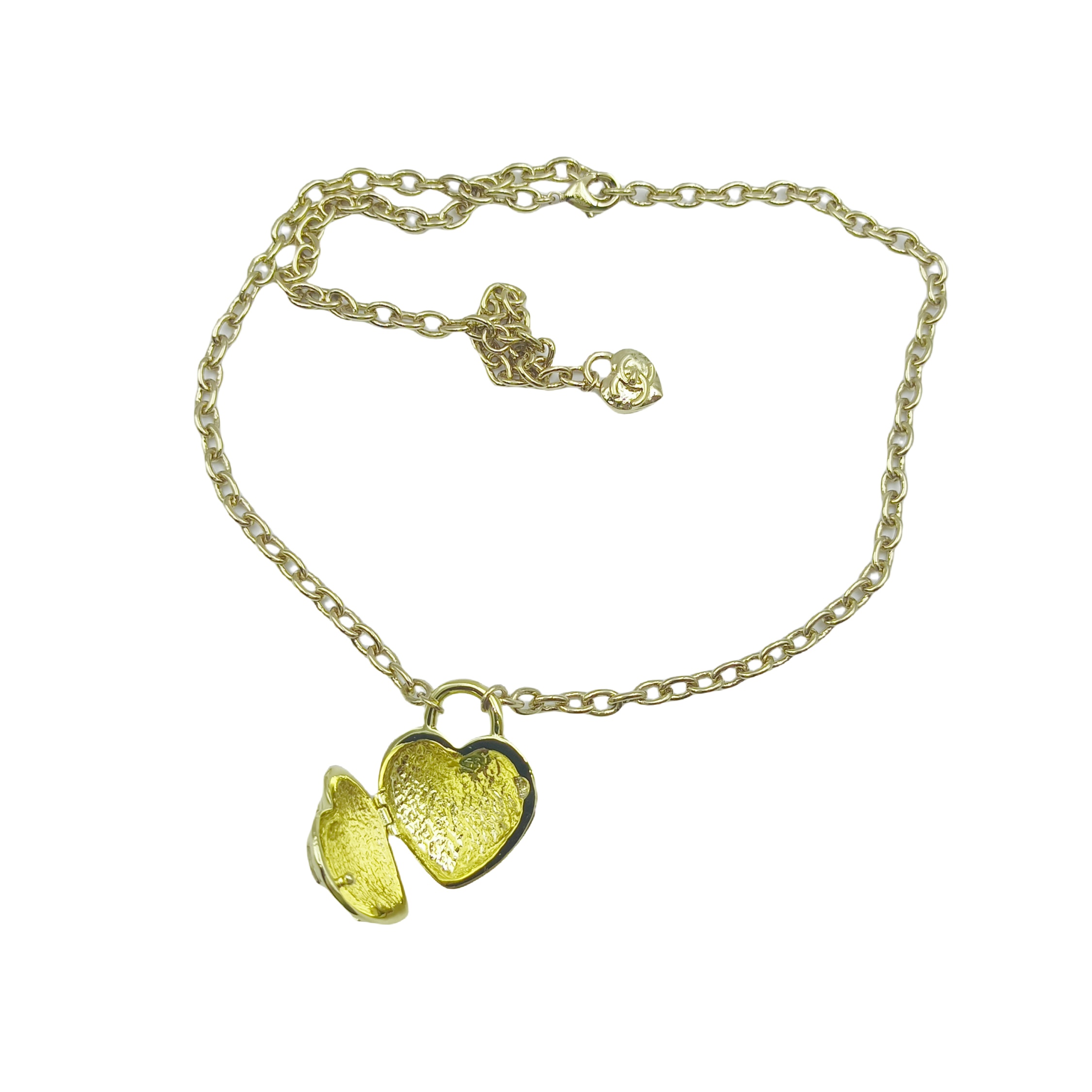 CCN468 CC metal heart cc logo pendant long necklace - ccjewelryacc