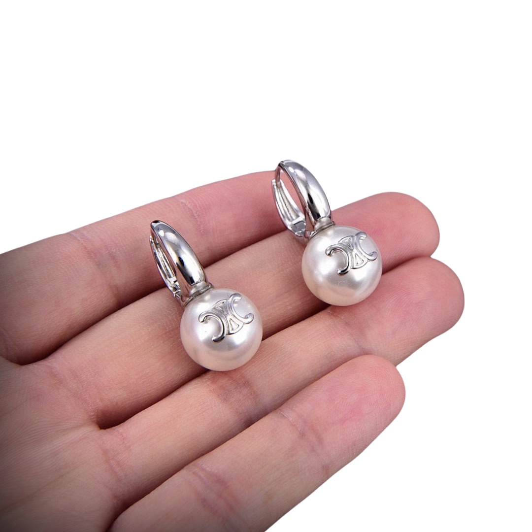 CLE033 Triomphe Pearl earrings - ccjewelryacc