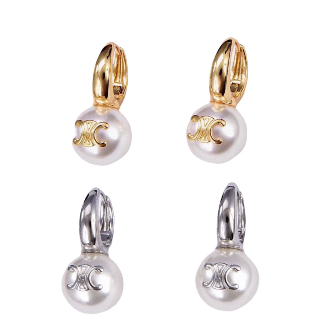 CLE033 Triomphe Pearl earrings - ccjewelryacc
