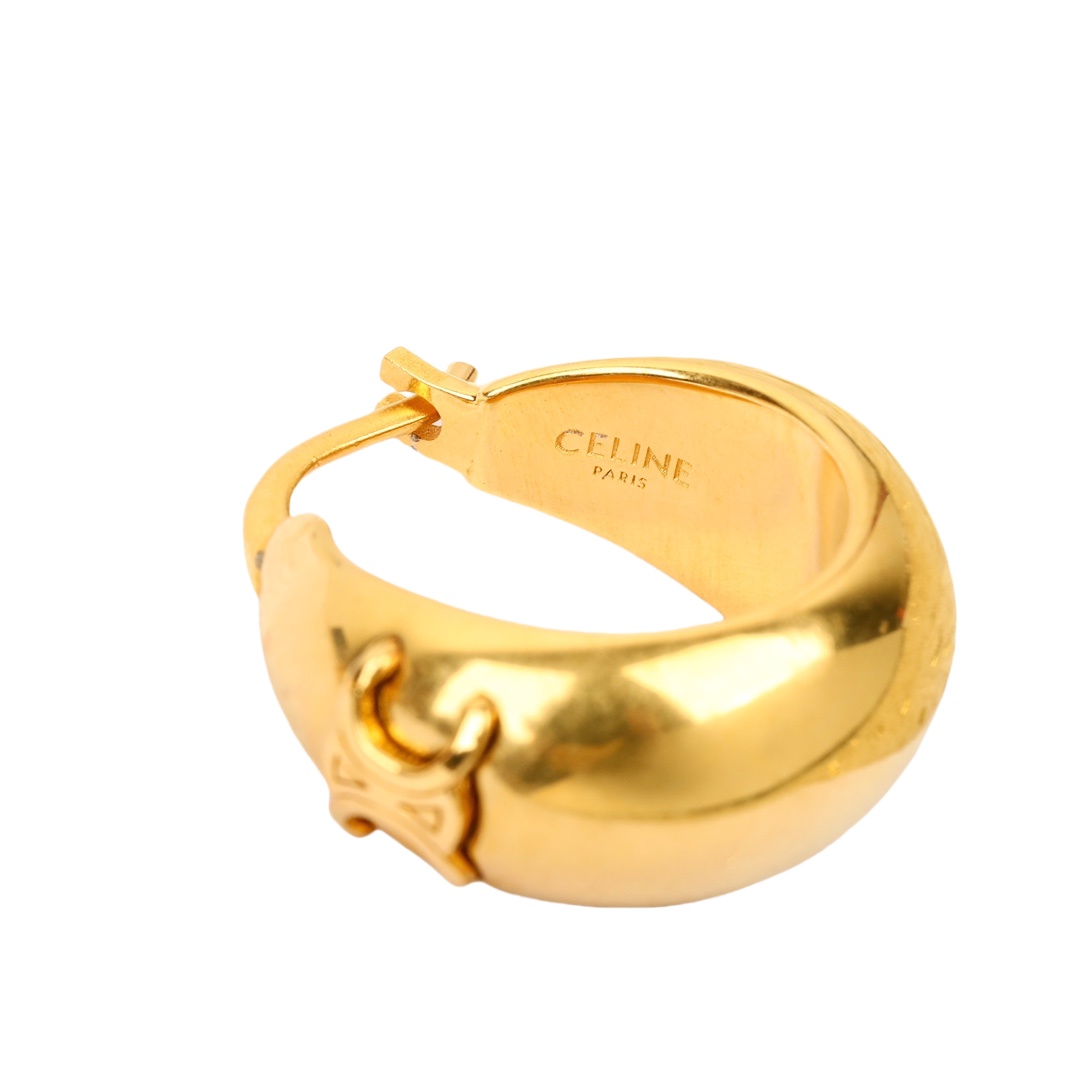 CLE008 Triomphe metal hoop earrings - ccjewelryacc