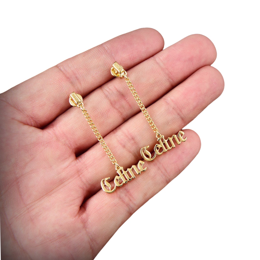 CLE022 CELINE Triomphe Letter drop earring - ccjewelryacc