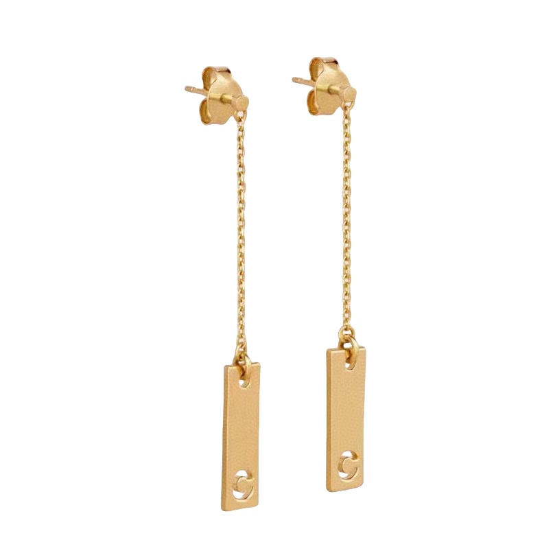 CLE006 Triomphe Drop earring in metal - ccjewelryacc